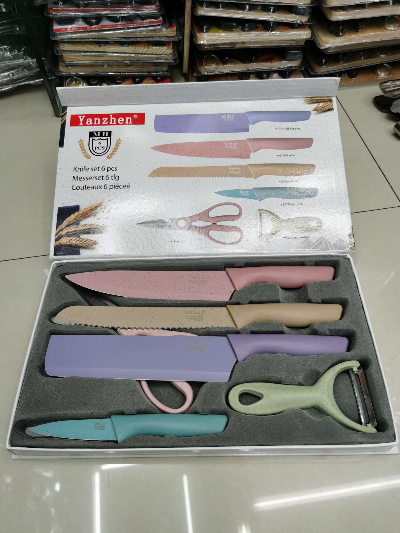 The color gift box comes in a new set of six pieces details Picture