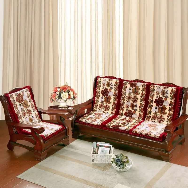 Short Plush Couchback With Sofa Cushion details Picture