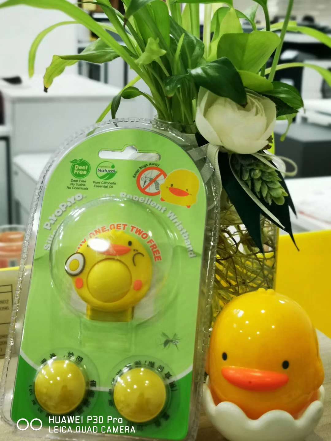黄色小鸭880290硅胶防蚊手腕。产品图