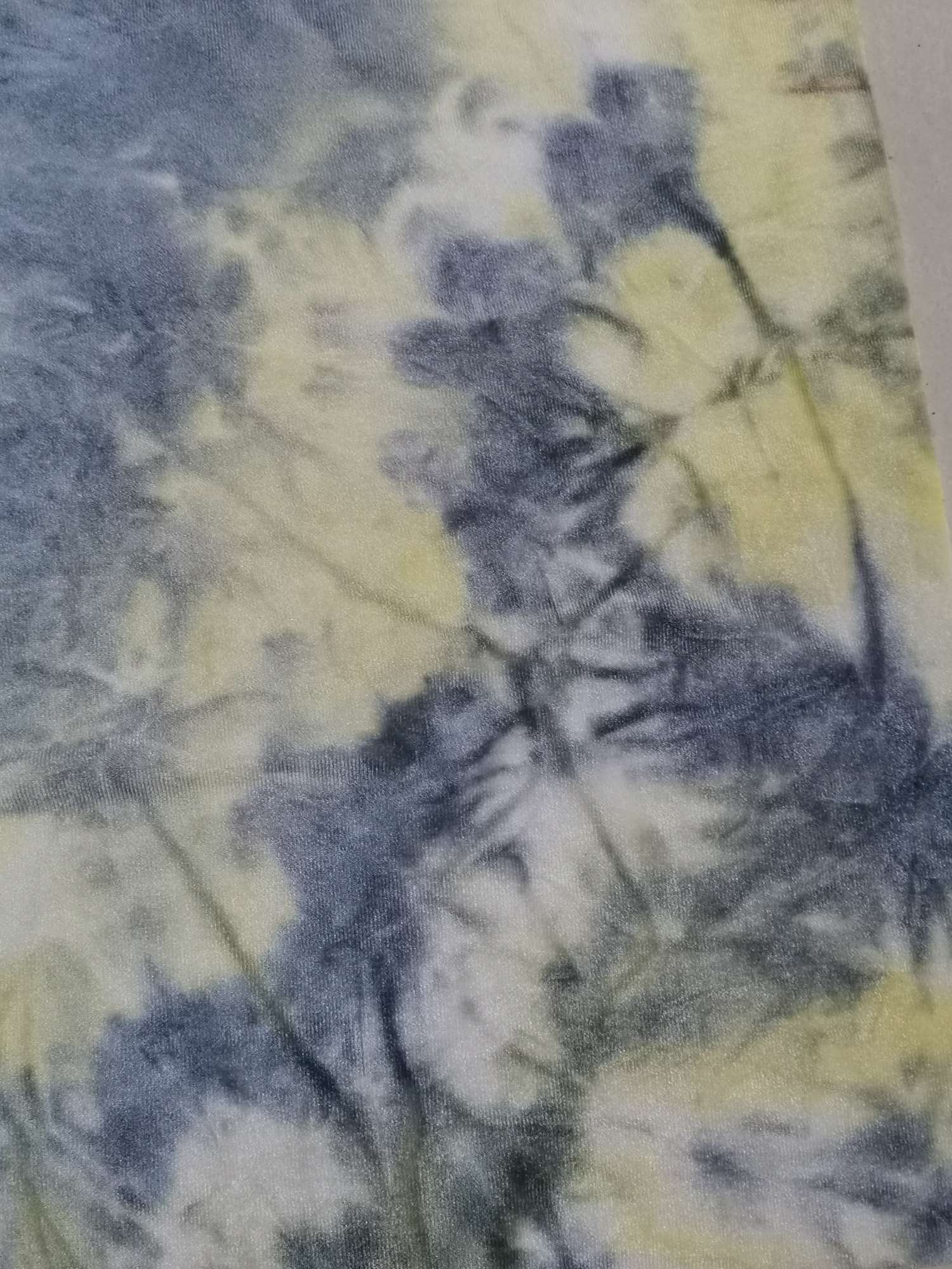 Grey Light Yellow Korean Wool Tie-Dyed Cloth Specification drawing