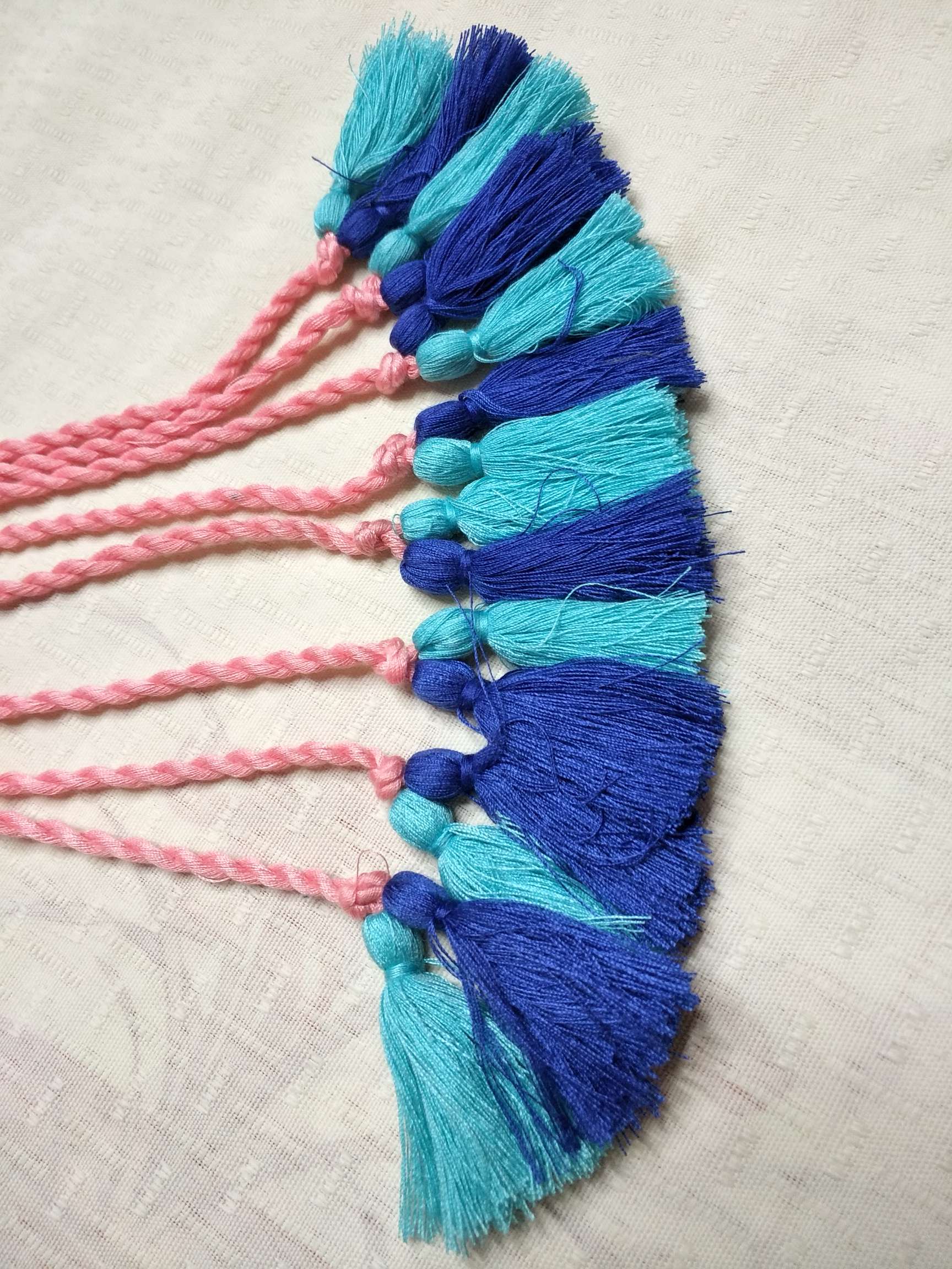 纯手工双色分色流苏详情图9