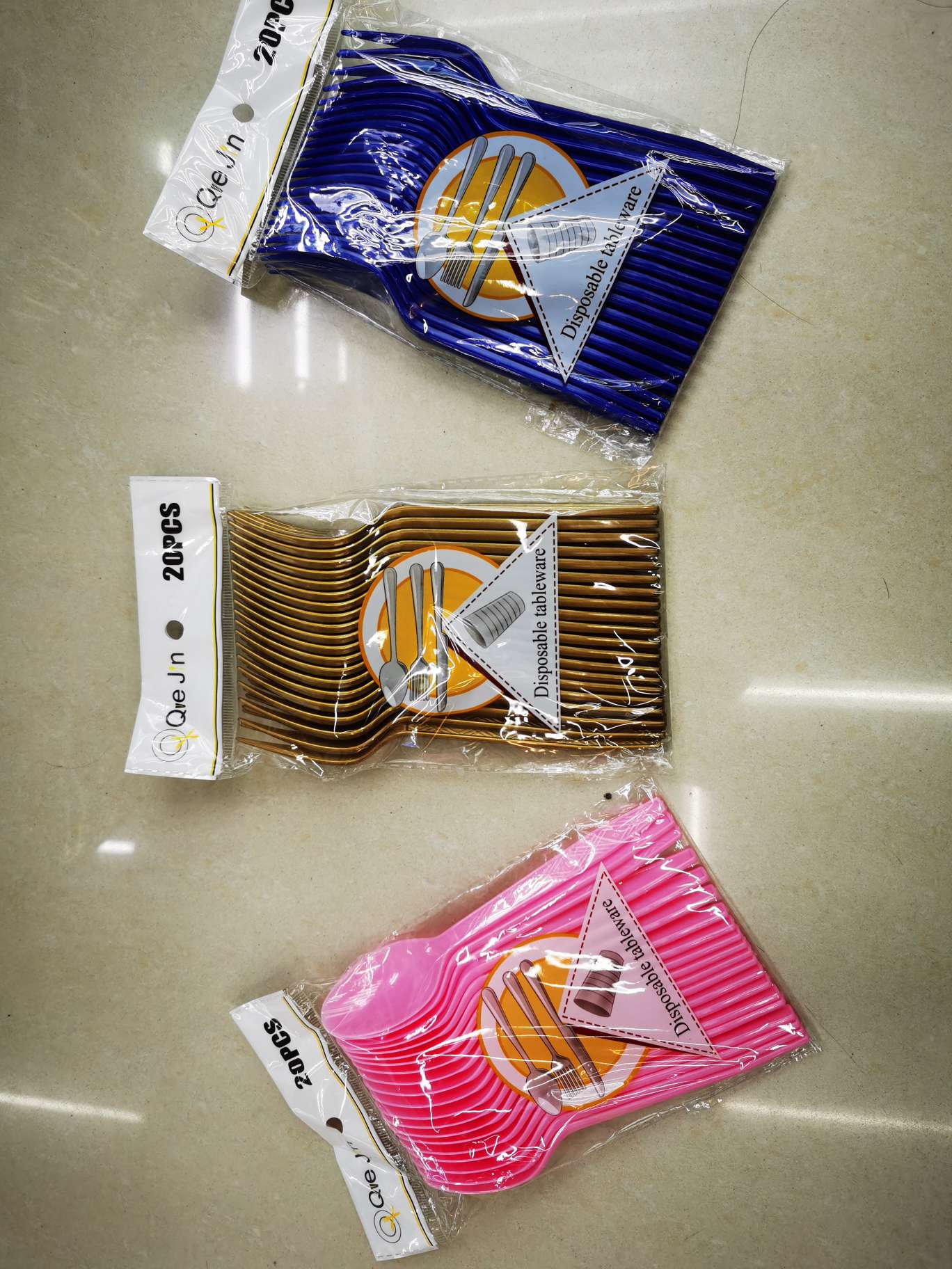 一次性彩色叉，勺