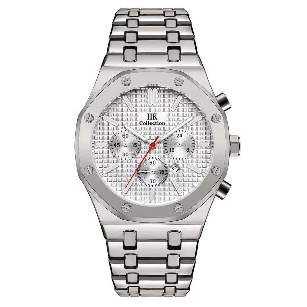 The latest trend brand of 2020, genuine domestic stylish men's wristwatch, business men's, student casual ultra-thin luminous waterproof steel band quartz watch Item Picture