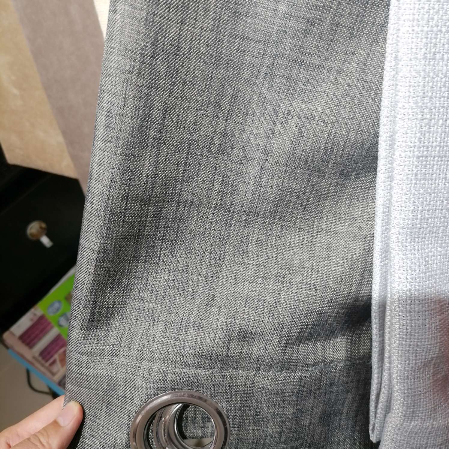 打孔窗帘布深灰色