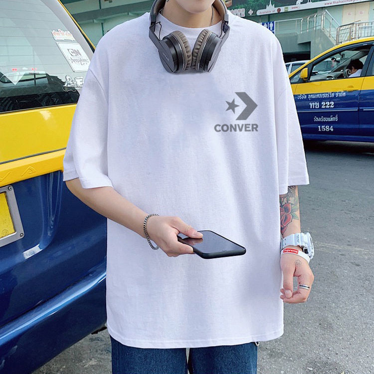 2020春夏季纯棉短袖T恤新款韩版宽松港风ins潮学院风潮流圆领体恤 s