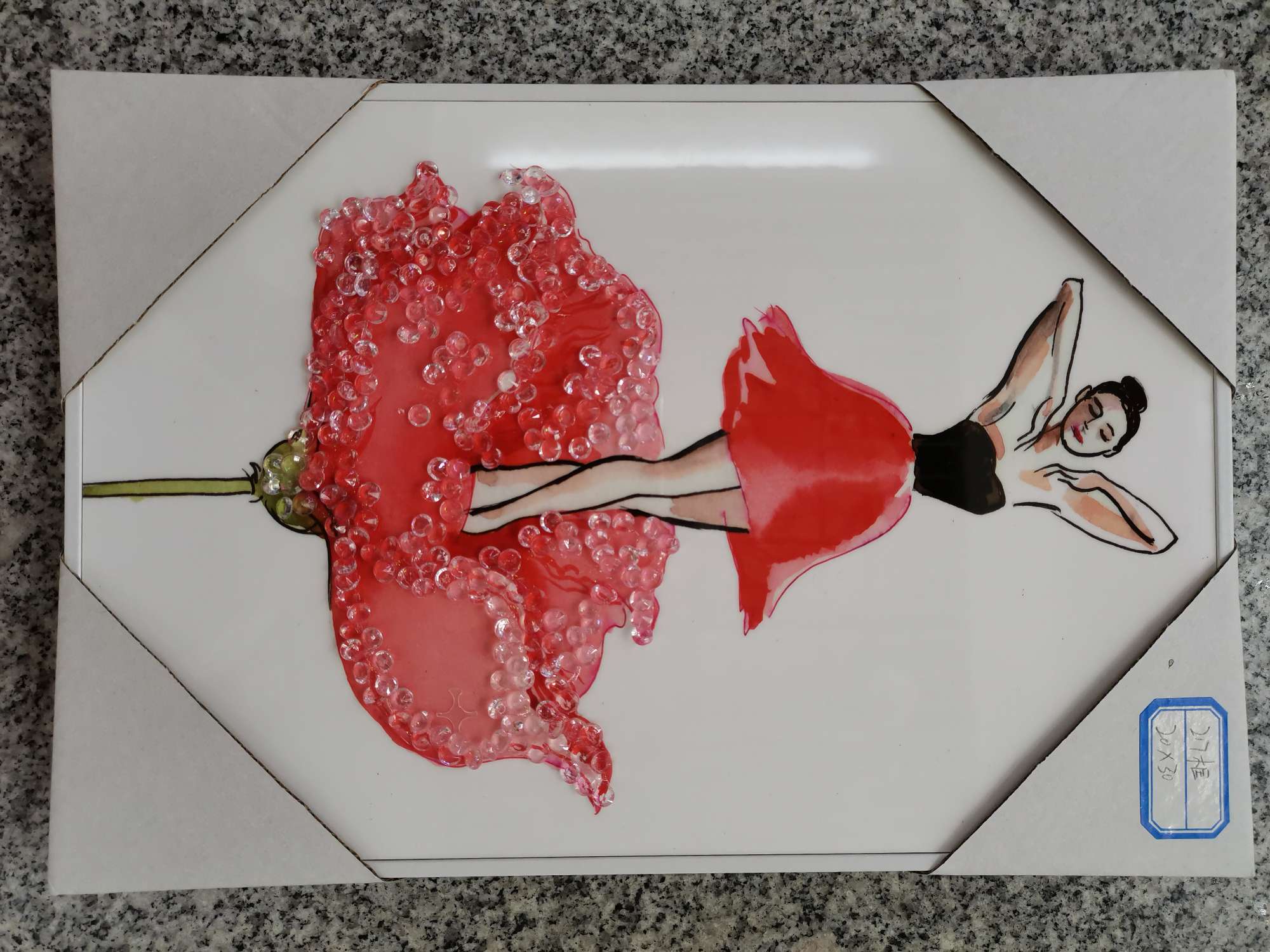 画框立体美女加钻