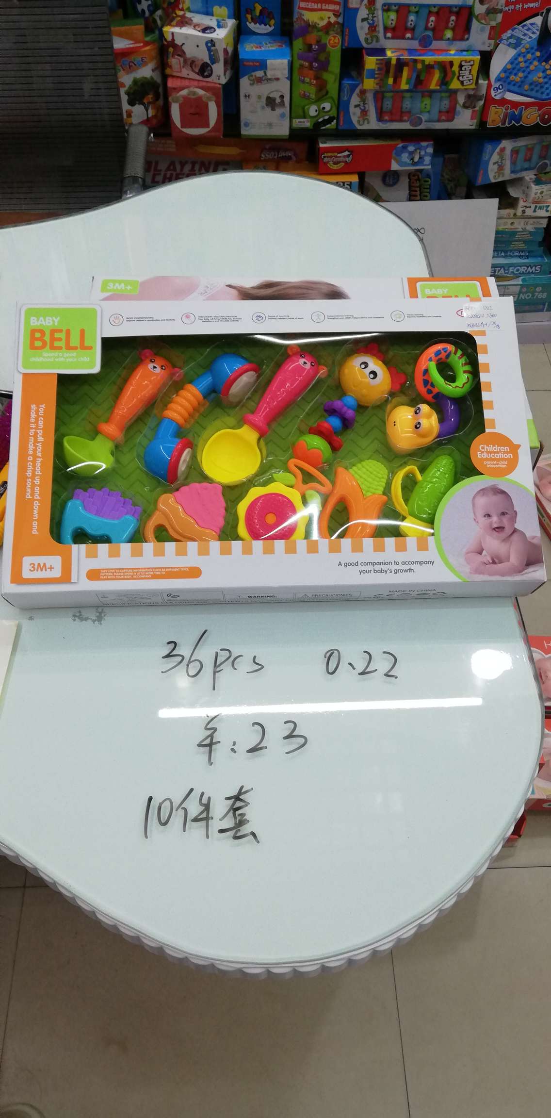 Potable rattle baby toys Baby 0-1 year old rattle baby education teether set