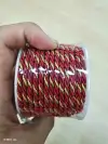 3mm red and gold three-strand rope, curtain rope, clothing accessory rope details Picture