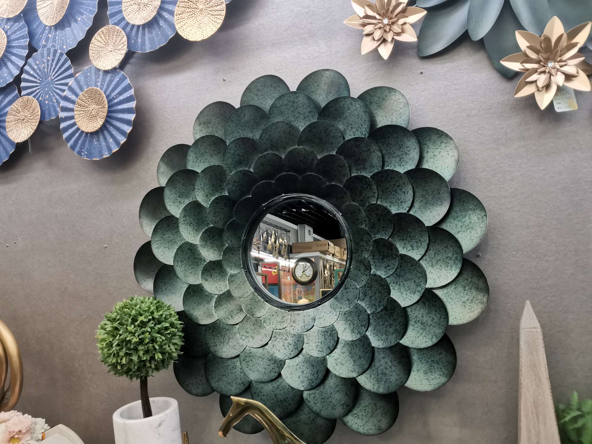 法式装饰镜立体壁饰家居玄关墙饰客厅镜子壁挂创意沙发背景墙挂饰