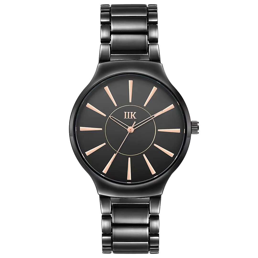 The latest 2020 unique, simple and fashionable black style trendy Instagram watch for women, Korean style versatile metal women's watch details Picture