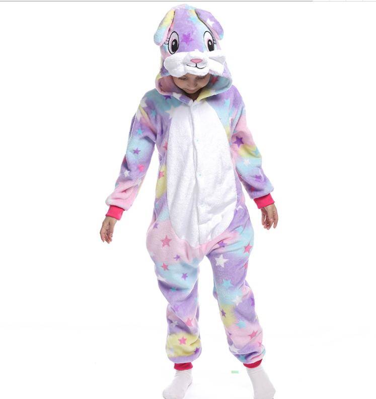 2020 New Star Rabbit Flannel Conjoined Pegasus Unicorn Pyjamas