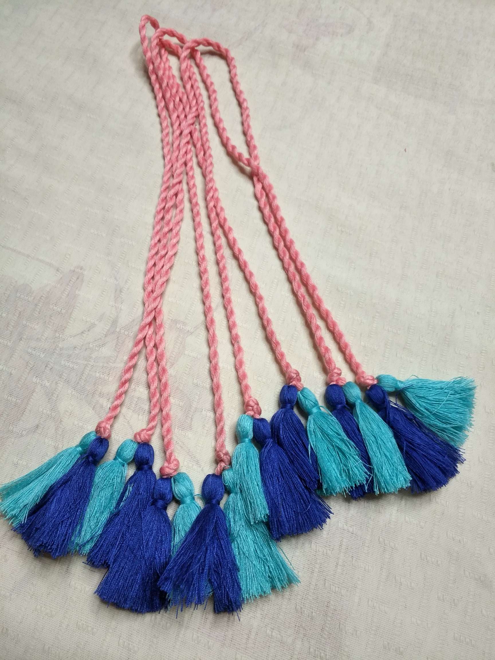 纯手工双色分色流苏详情图8