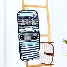 时尚条纹洗漱包折叠旅行包便携防水化妆收纳包