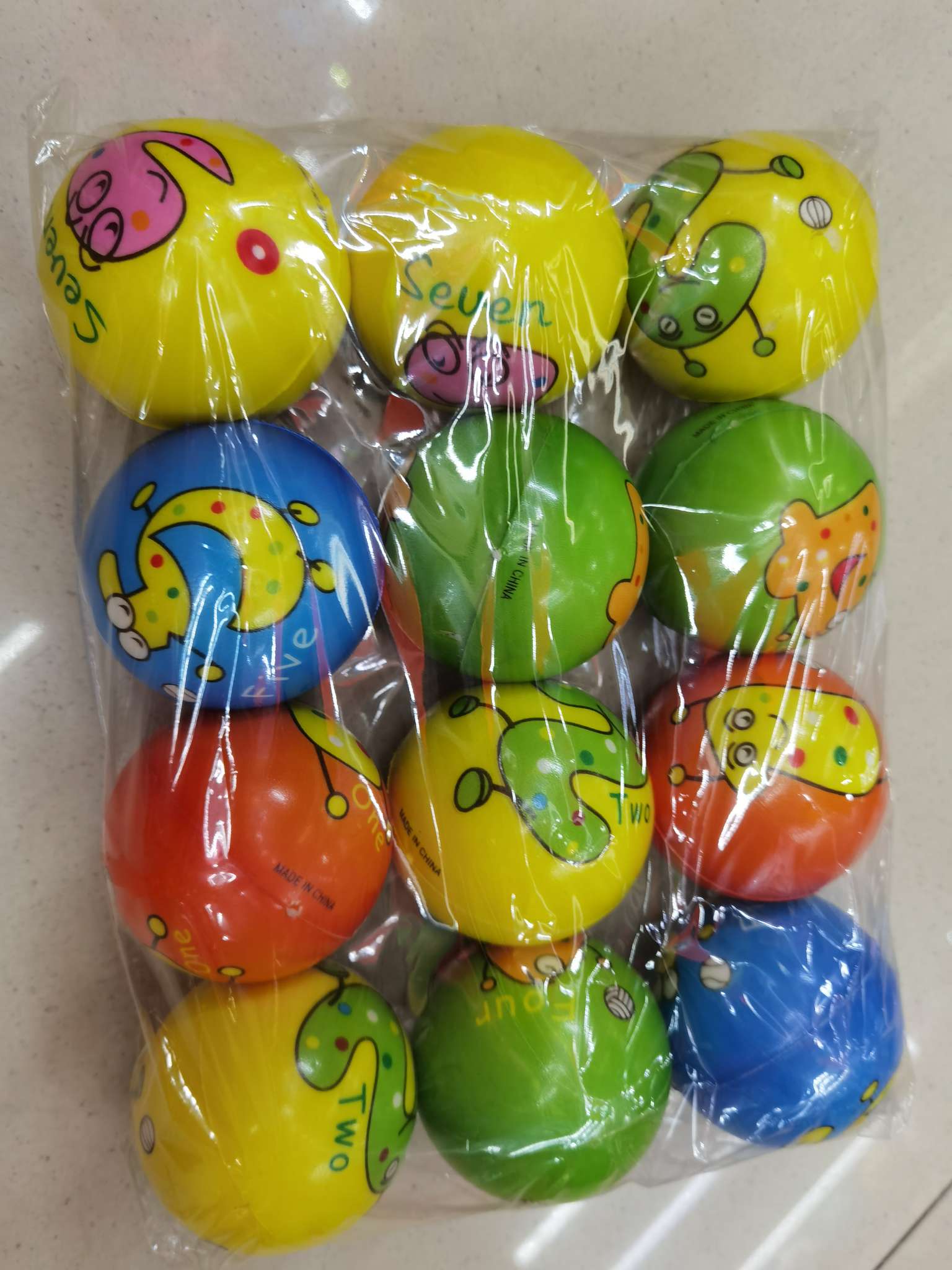 7.6cmpu卡通大数字球