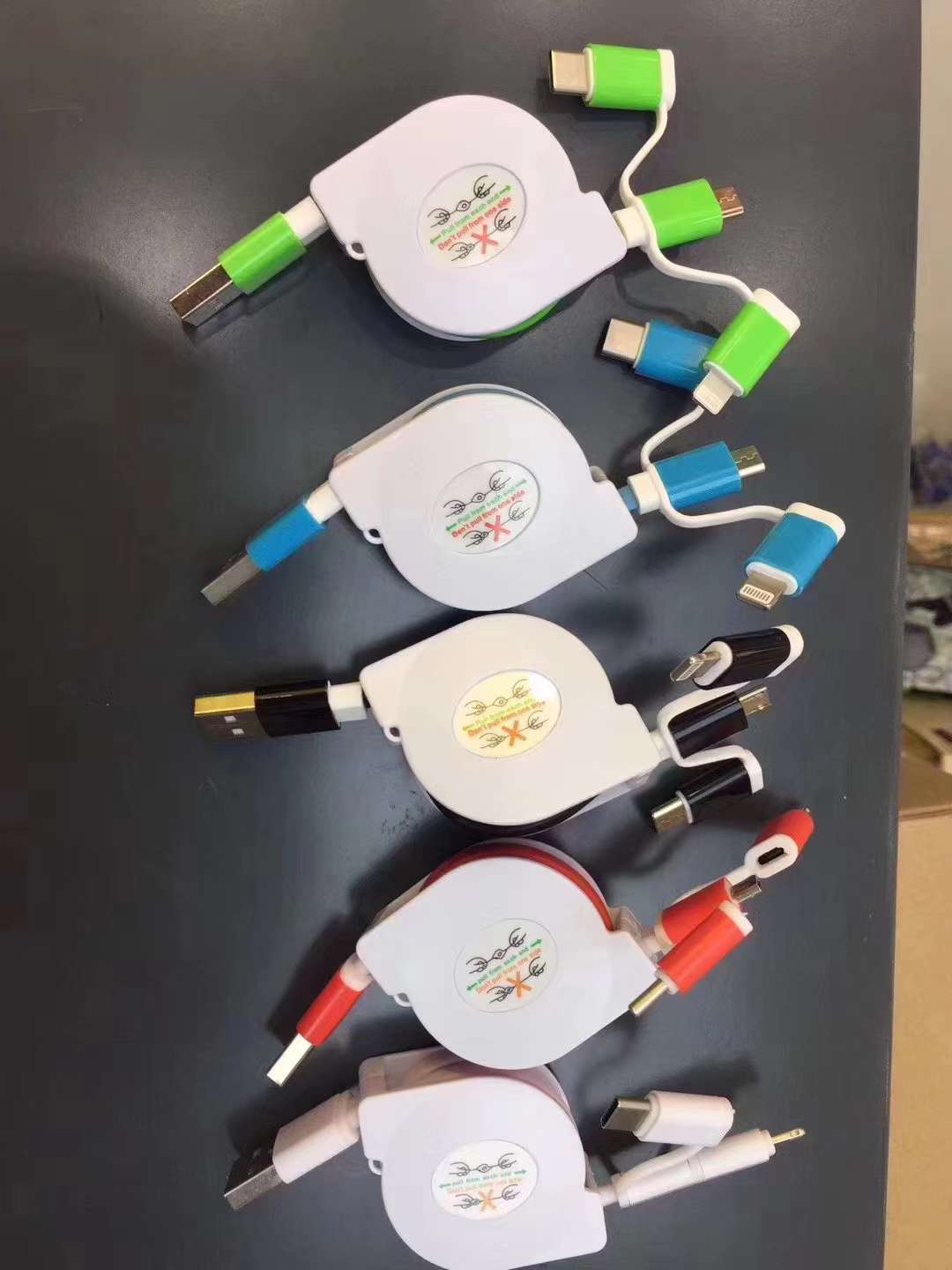 New mobile phone data cable one drag three fast charging data cable
