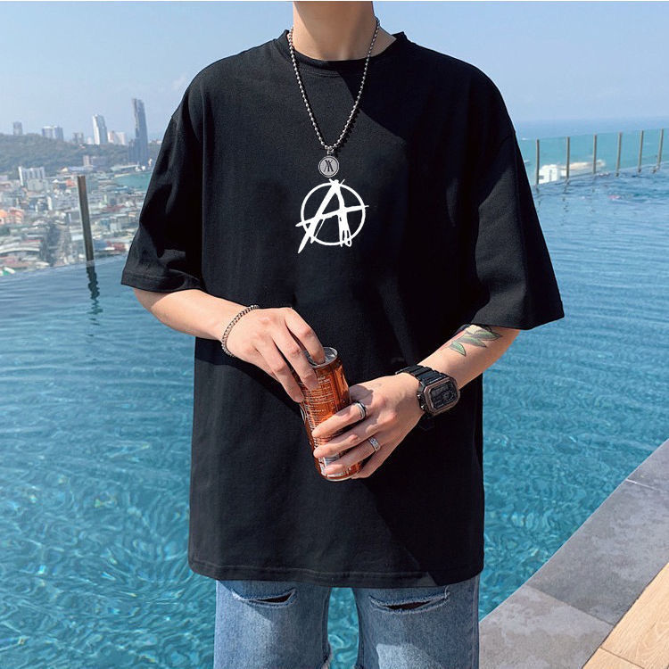 Spring/Summer 2020 pure cotton short-sleeved T-shirt, new Korean style loose Hong Kong style ins Trendy school style round neck T-shirt u