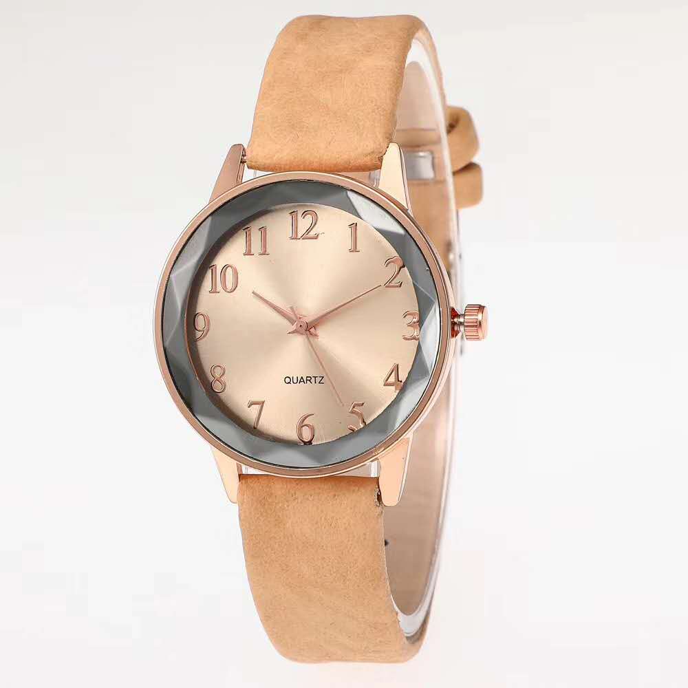 Authentic women's fashion leather strap women's watch, simple and elegant wine red women's watch 2020 new model Specification image
