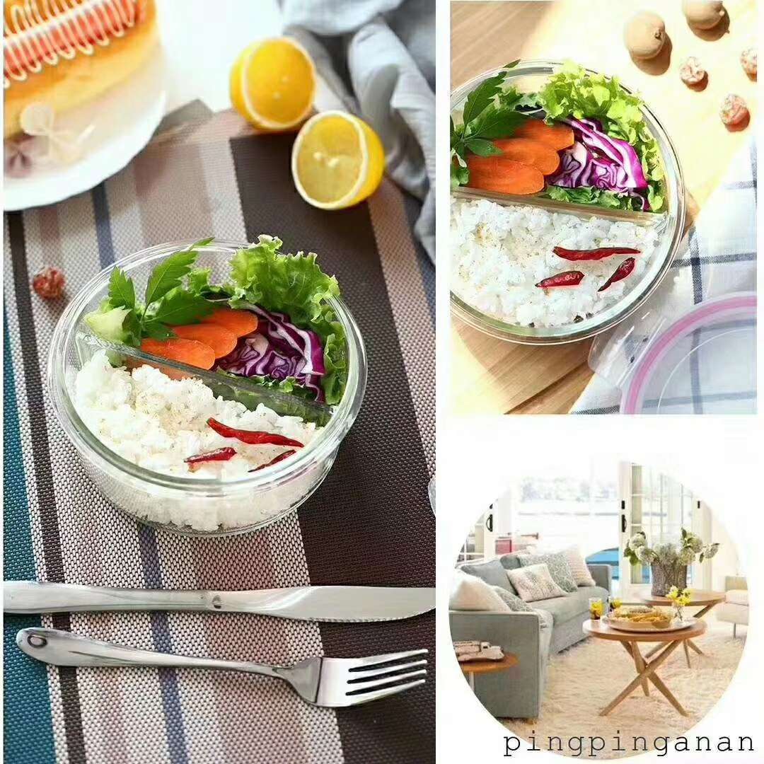 高硼硅隔断保鲜盒碗  正方形长方形圆形密封详情图8