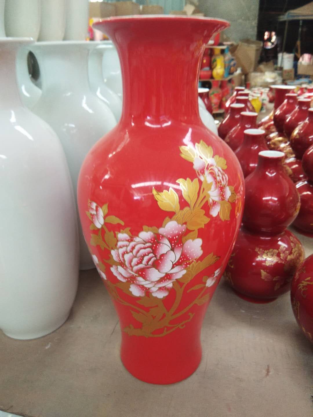 陶瓷/招财猫前台/陶瓷花/直筒陶瓷花瓶/陶瓷花瓶产品图