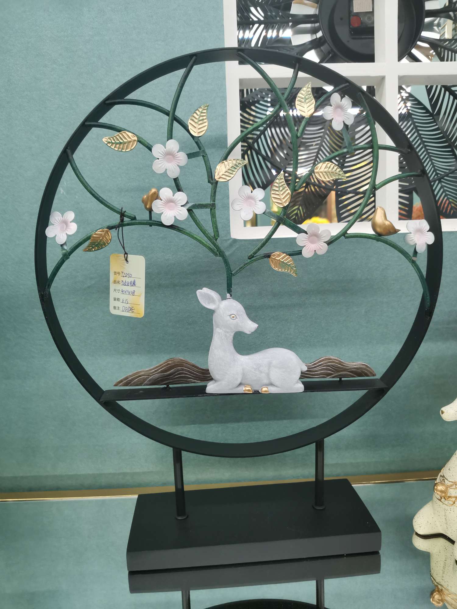 新中式摆件之五金田园麋鹿 创意家居软装饰品客厅玄关样板房摆设