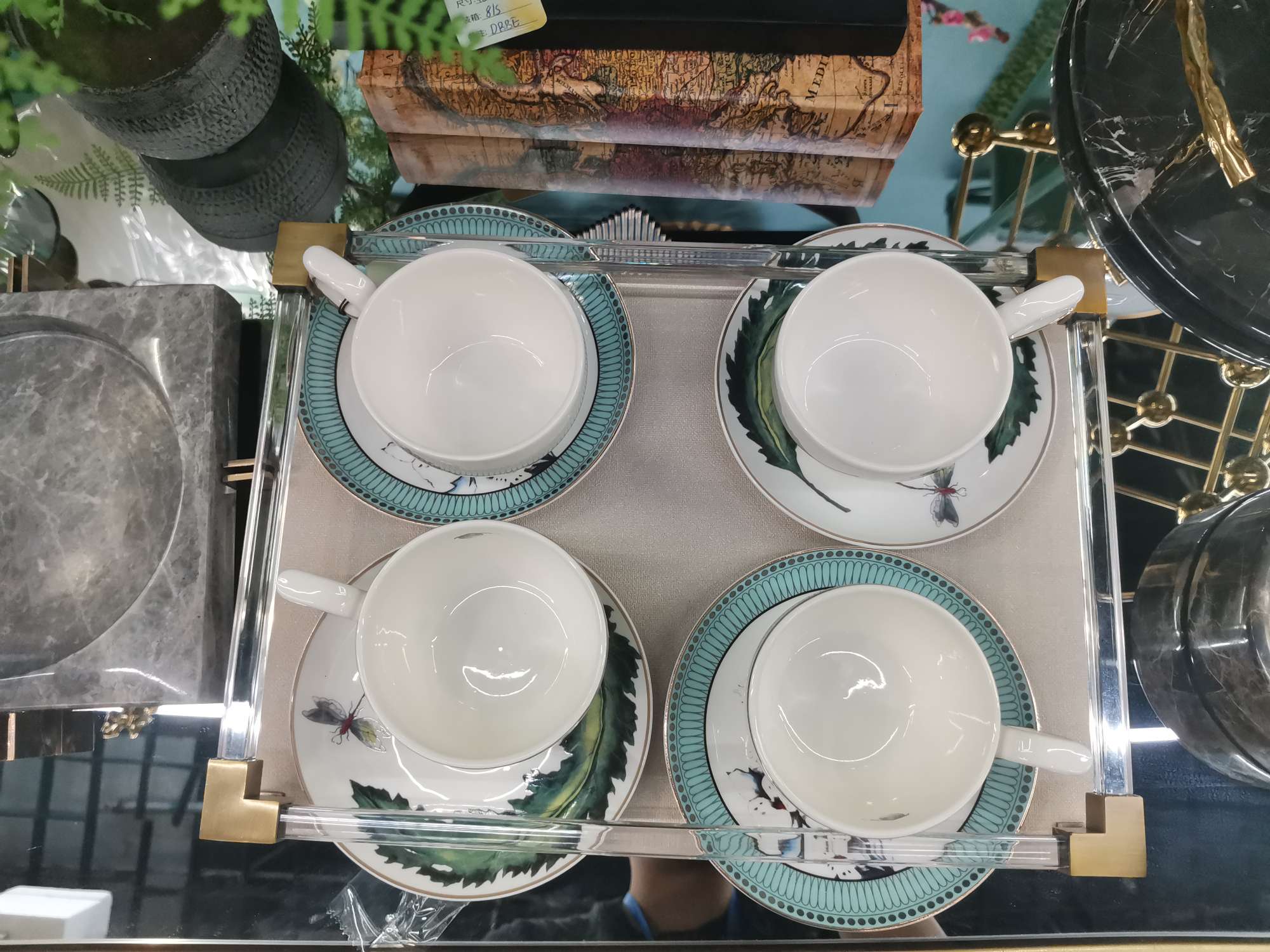 A set of tea art ceramic bowls