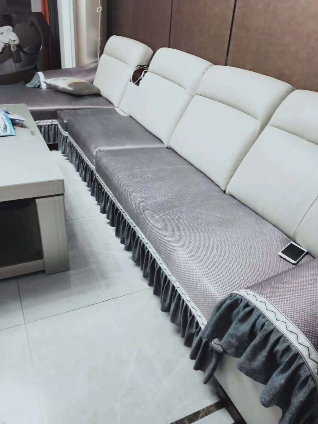 冰藤沙发垫沙发布艺沙发垫配套雪尼尔意大利绒荷兰绒私人订制全包半包细节图