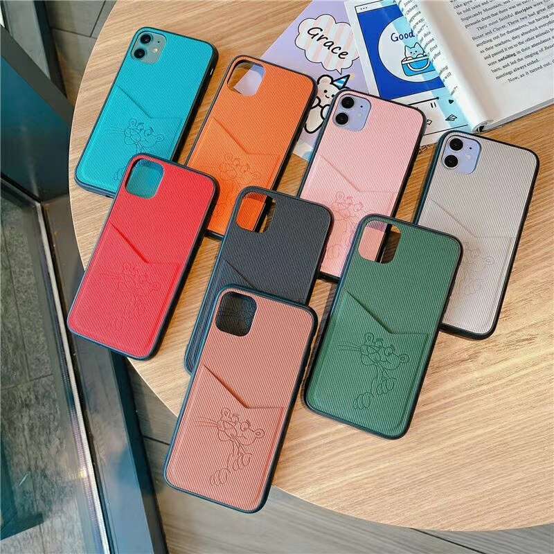 Single card leather phone case