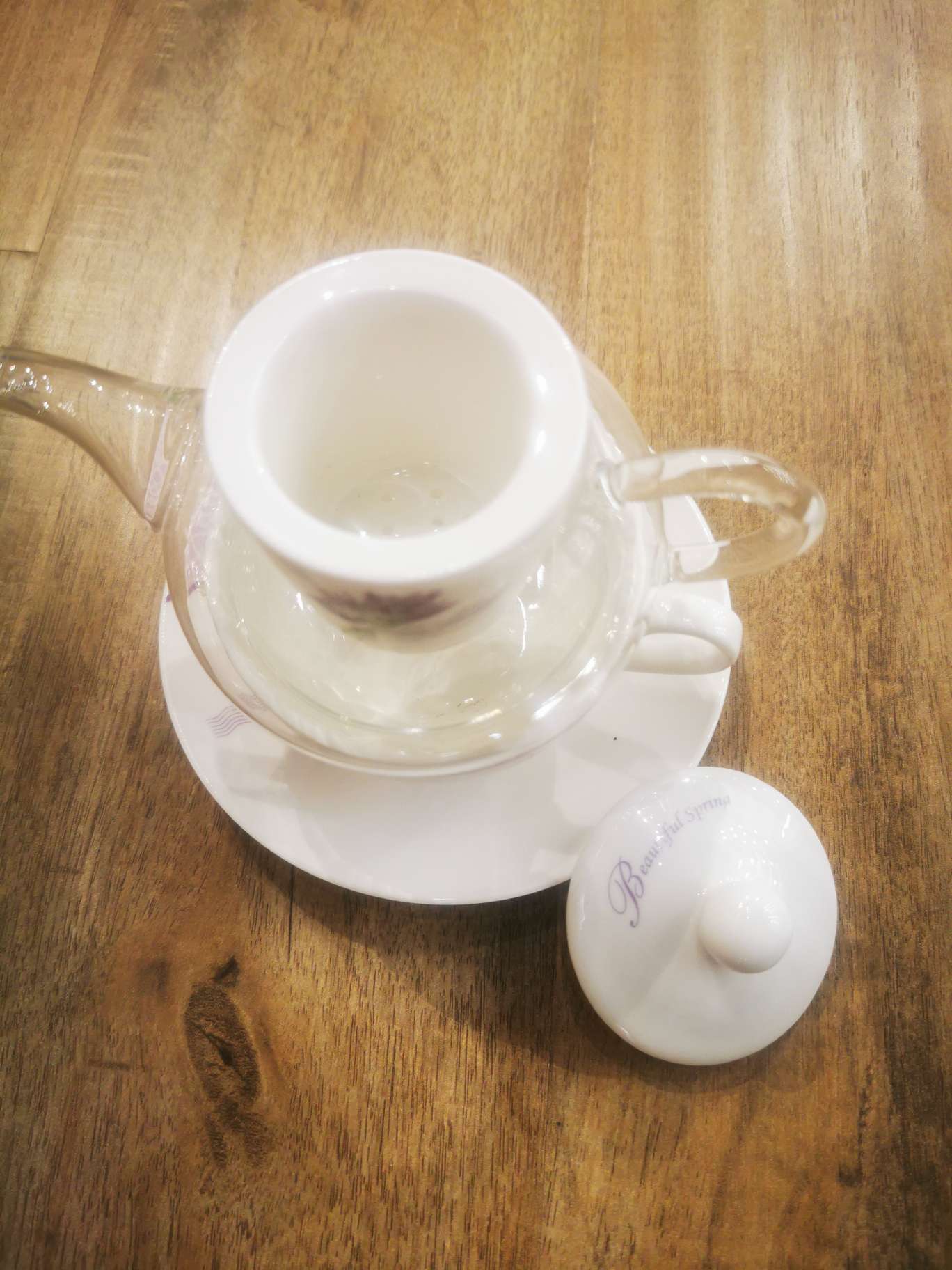 A set of cups, plates and teapots for making tea details Picture