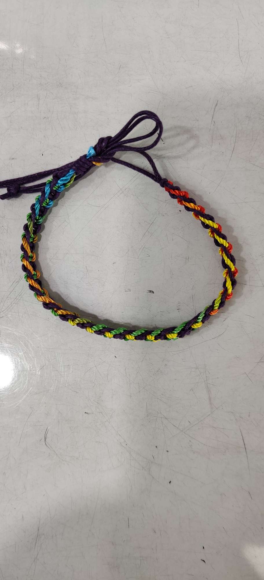 1.0 wax colored plain tie bracelet thumbnail