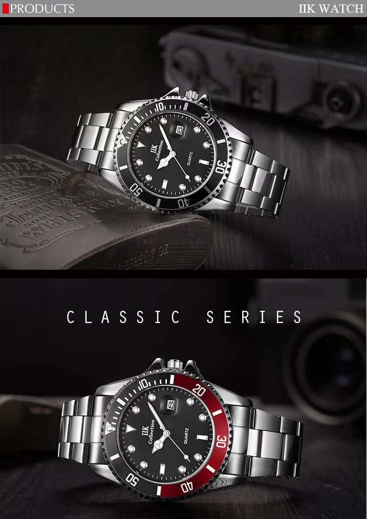 The latest fashion trend of 2020, the same style as the Internet celebrity Swiss top ten famous watches, the genuine brand Green Water Ghost watch, men's trendy steel band luminous waterproof, student sports black water monster Application Scenario