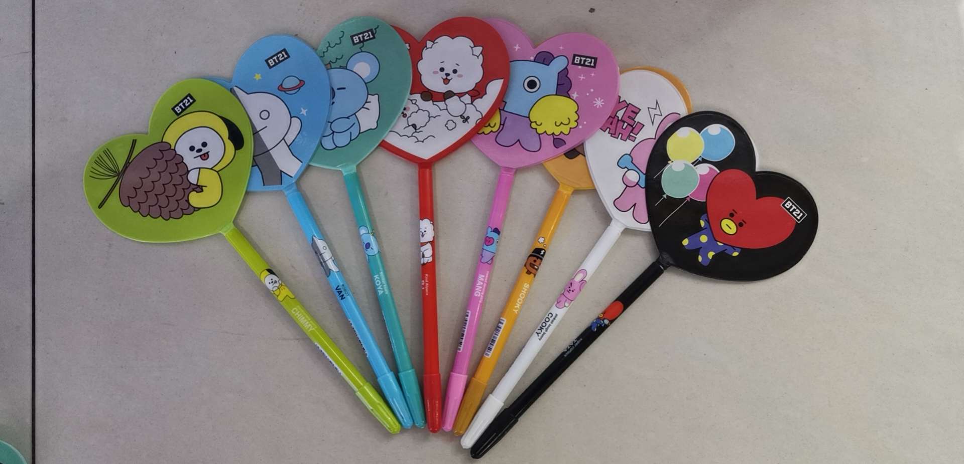 Fan-shaped pen, ballpoint pen, advertising pen Specification image
