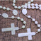 宗教教会活动赠品礼品8mm自发光夜光念珠十字架项链义乌批发图
