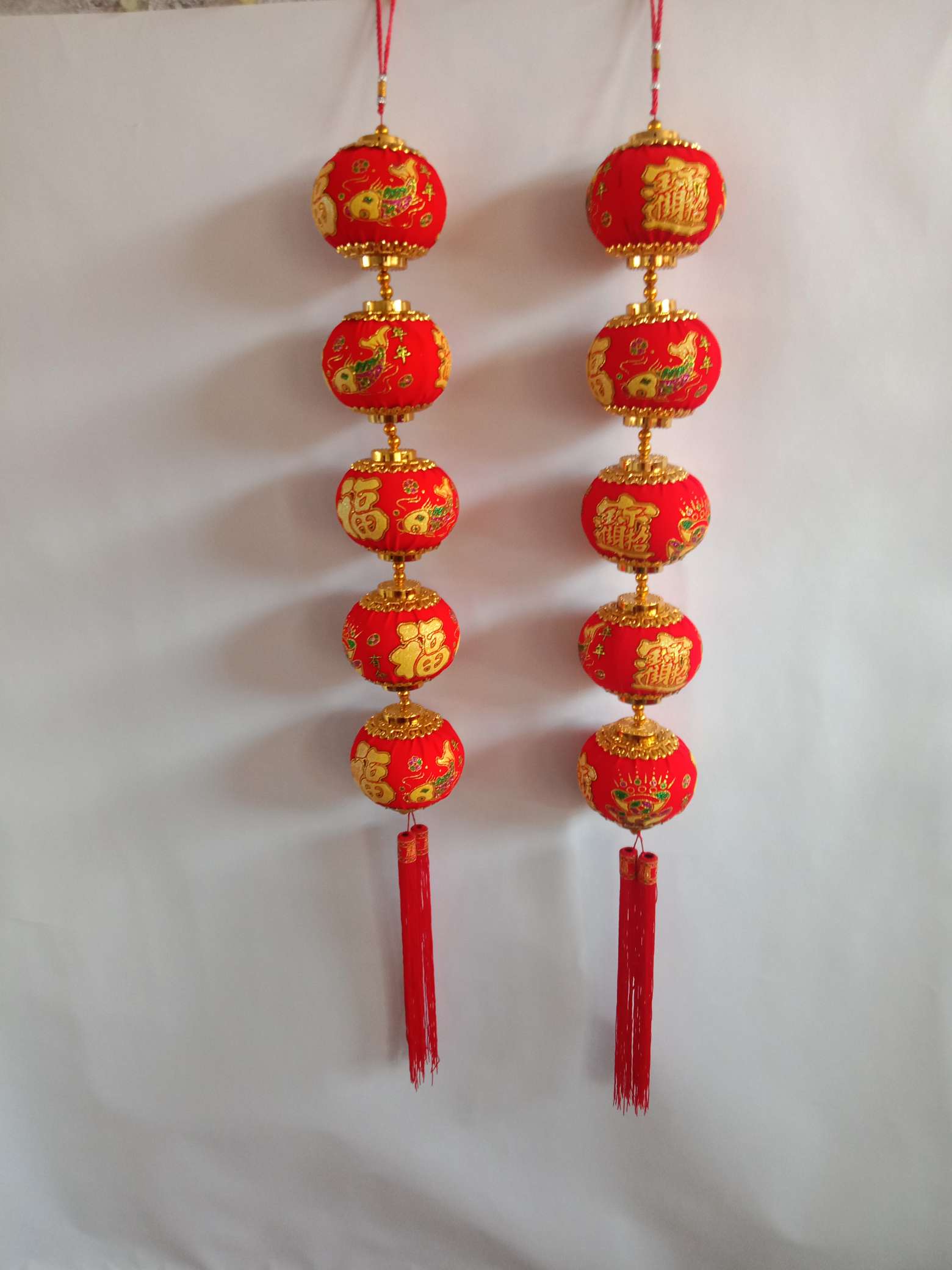 2021新款厂家直销批发12cm5个印花灯笼串