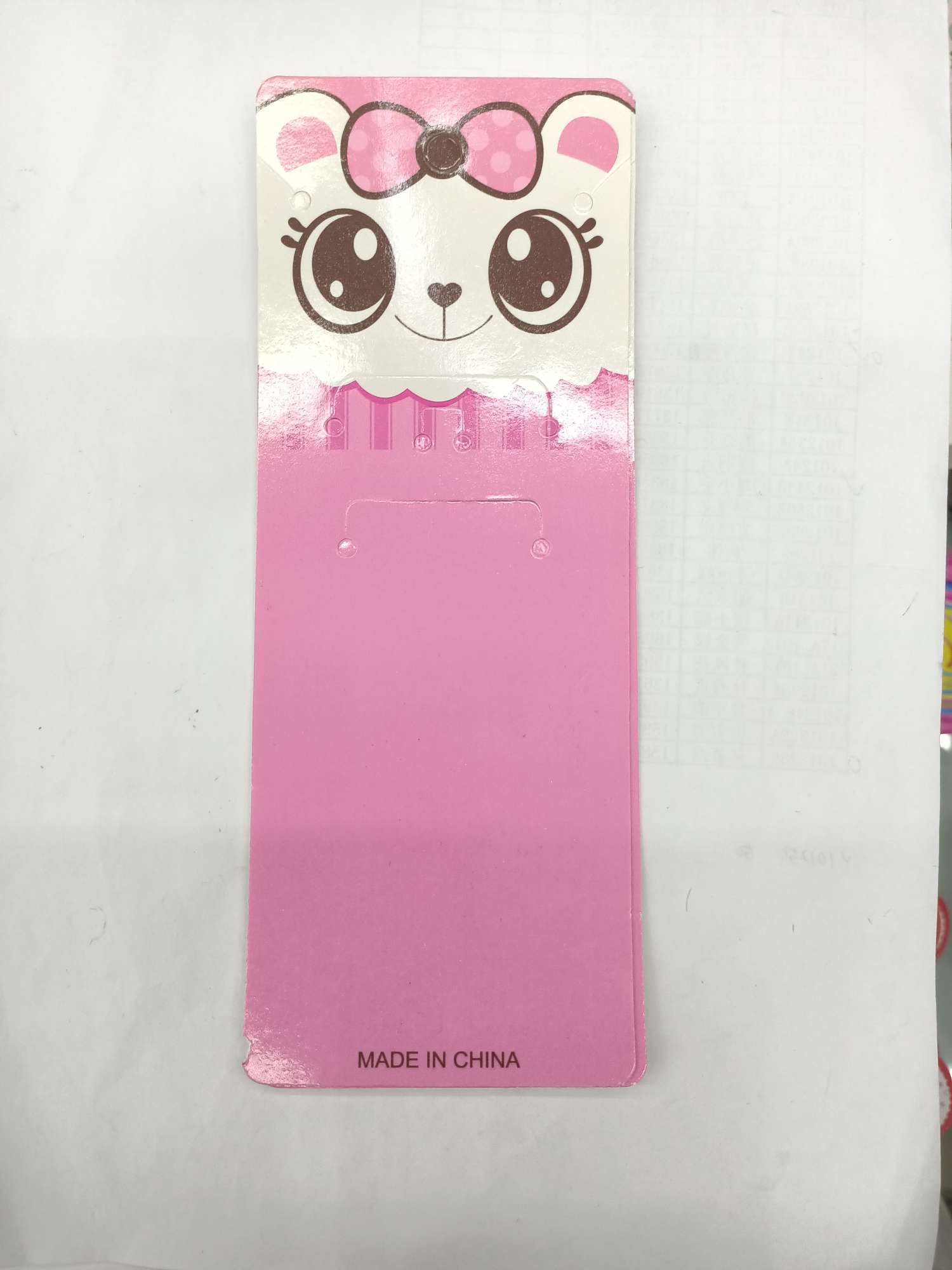 Big Eyes necklace card