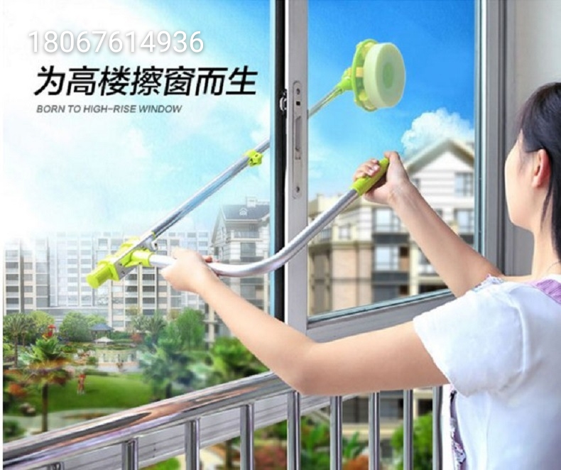 U-shaped glass cleaning tool for double-sided high-rise buildings, a household double-layer window cleaning and glass scraping wonder, a high-rise mop details Picture