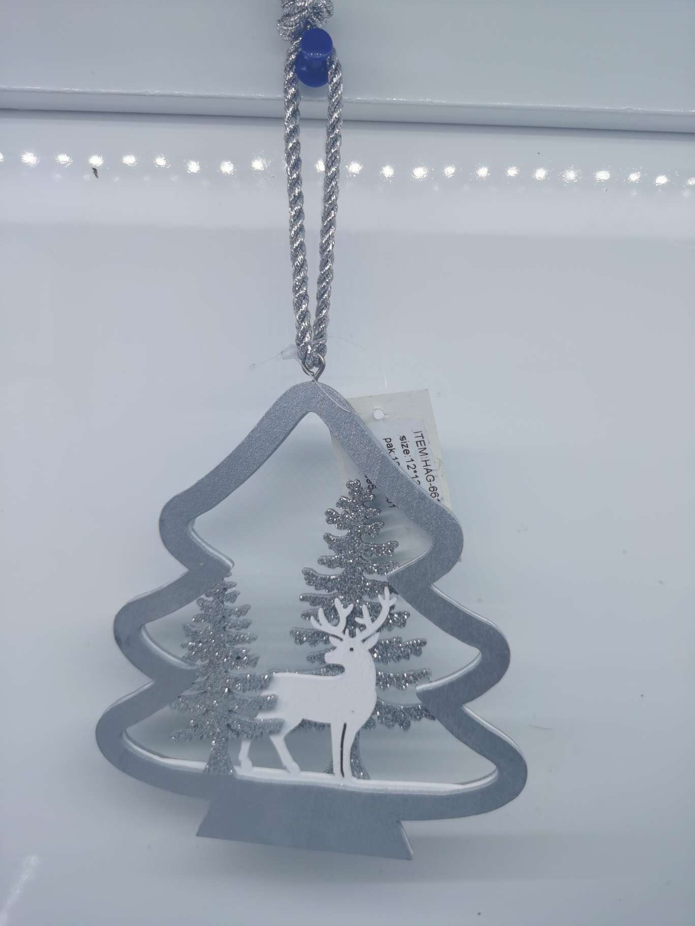 圣诞木质吊件：圣诞树：五角星：桃心：6款可选详情图3