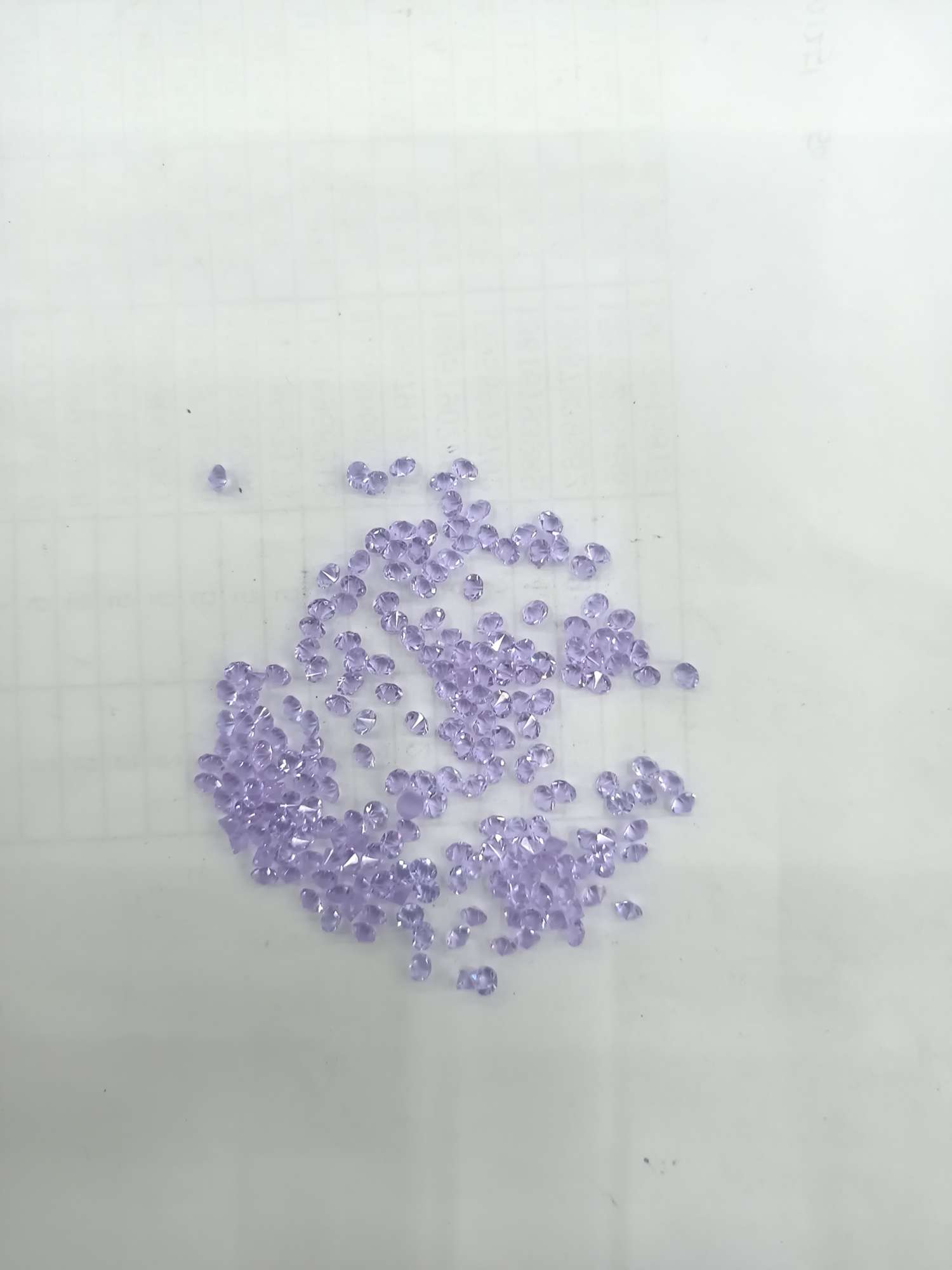 Double pointed bare diamond shallow violet thumbnail