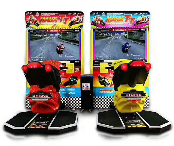 Coin-operated amusement equipment, game consoles, adult TT motorcycles