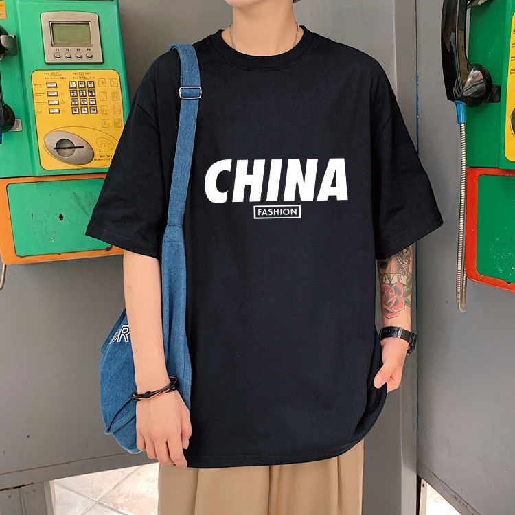 2020春夏季纯棉短袖T恤新款韩版宽松港风ins潮学院风潮流圆领体恤 o