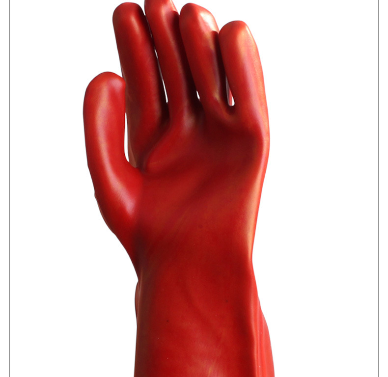 35Cm Red Oil Resistant Gloves Specification drawing