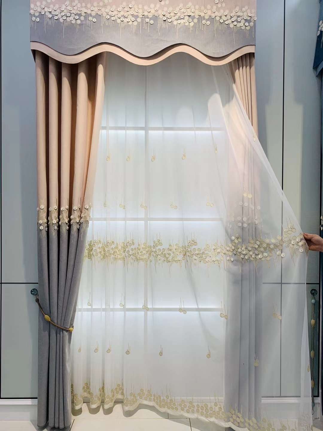 Embroidered Curtain Specification drawing
