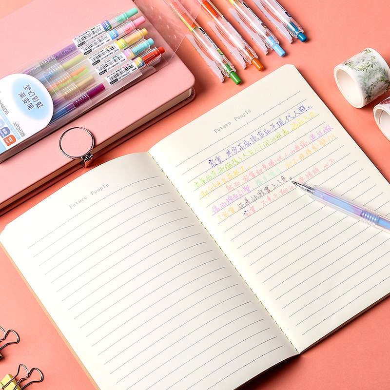 S629 Dream Rainbow Gradient Pen, Student Hand Ledger Neutral Pen Item Picture