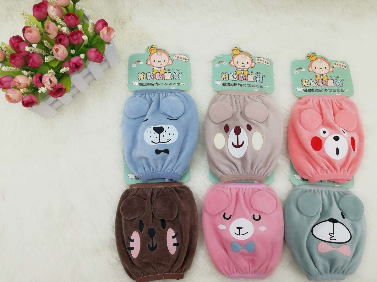 Baby sleeve embroidery cartoon cute plush sleeve for the toddler middle child smudgy sleeve thumbnail