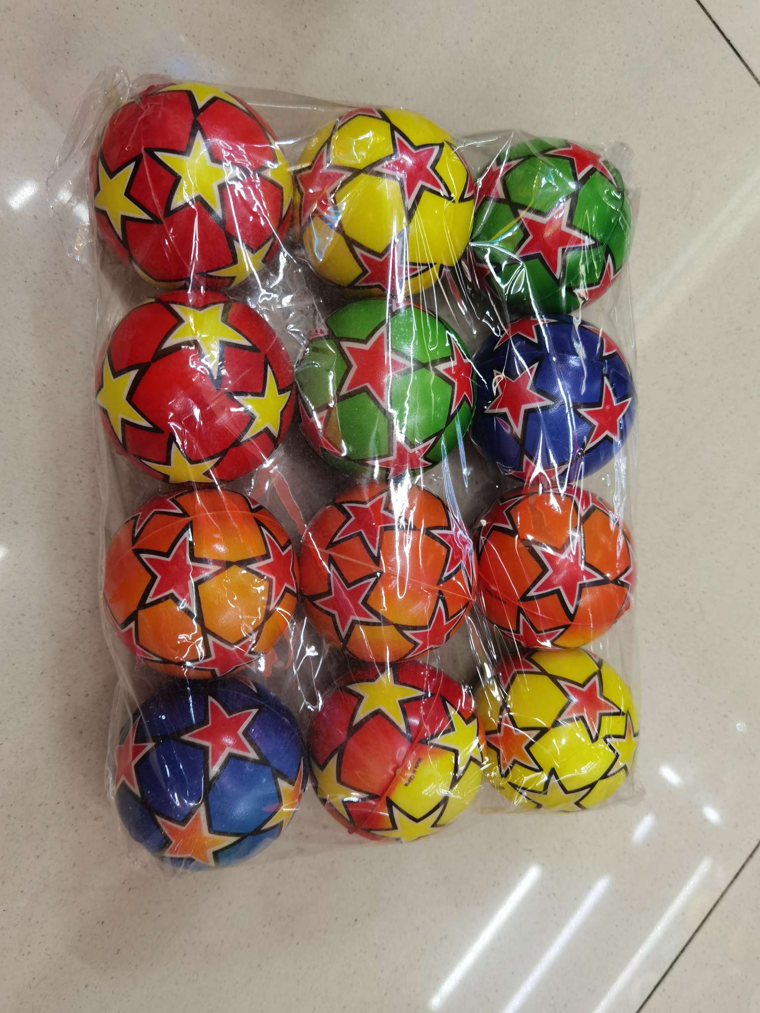 6.3cmpu彩色五角星球