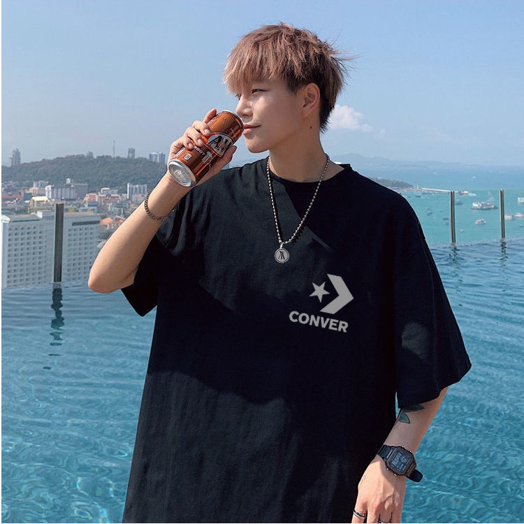 Spring/Summer 2020 pure cotton short-sleeved T-shirt, new Korean style loose Hong Kong style ins Trendy school style round neck T-shirt a