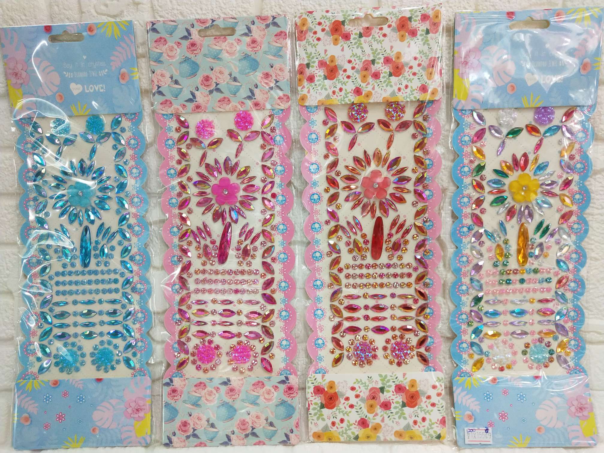 树脂元宝花钻手工DIY钻石贴背胶创意亚克力贴 混