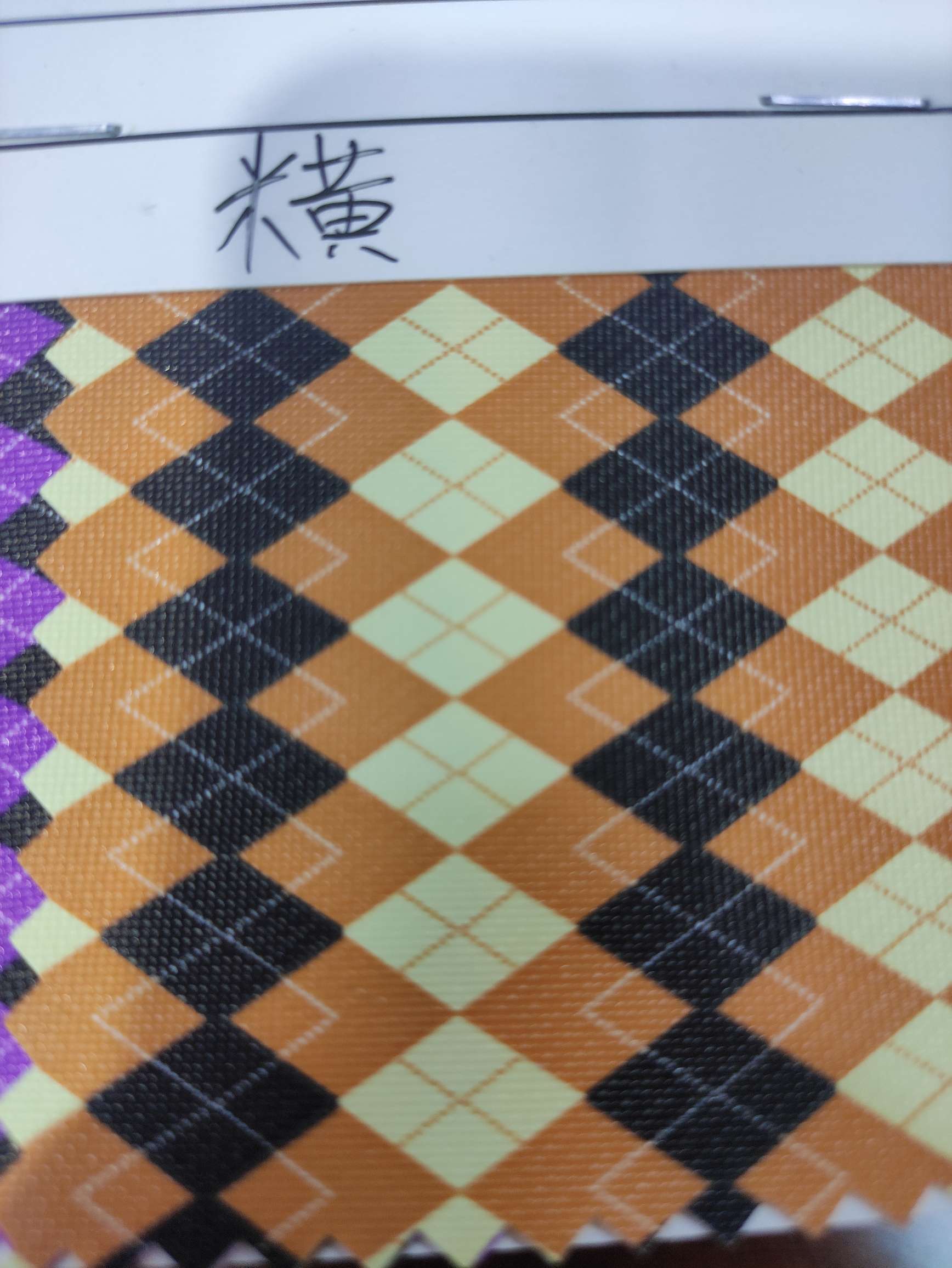 菱形格子大量现货高中低档皮革面料厂家直销热销新款产品图