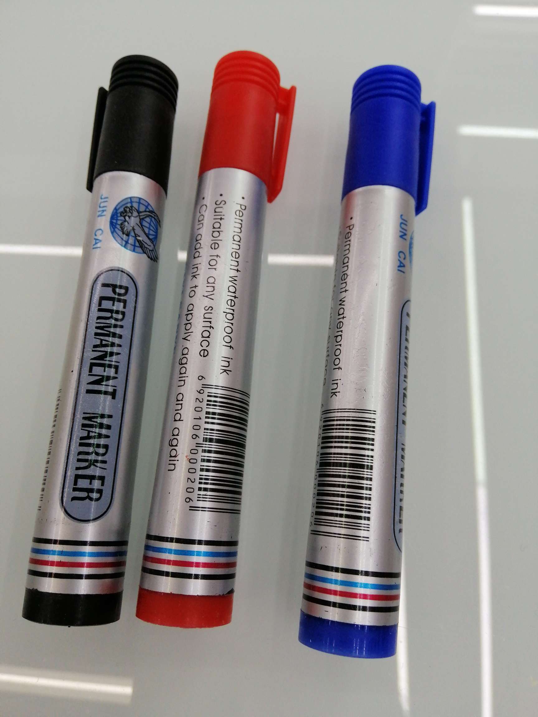 Yiwu Hanjia Stationery Office Three-Leaf 3200 Marker Pen Single-head non-erasable Marker Pen Outline 12 pieces Box set Specification drawing