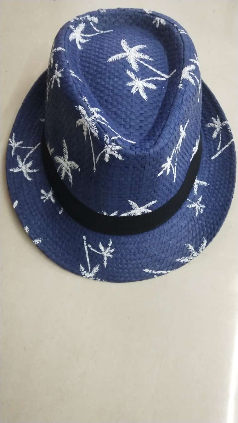Coconut palm navy blue hat thumbnail