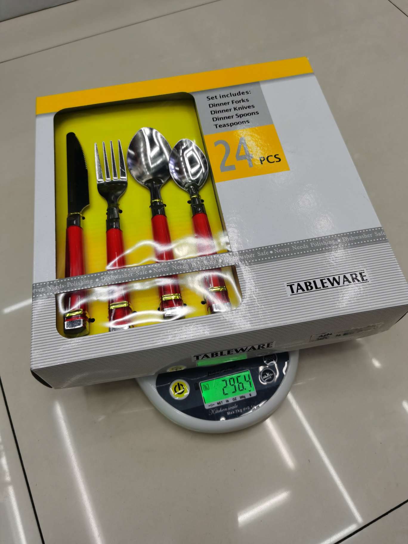 A194 square handle gift box 24pc orange Green Blue Red Item Picture